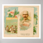 Chas Getzin Rare Baseball 1888 Poster