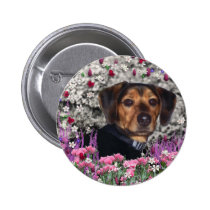 Chase in Flowers Button buttons