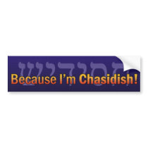 Chasidish Bumper Sticker bumper stickers by Joelcapitol Chasidish Bumper Sticker bumper stickers