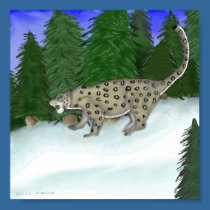 Chasing a Dream Snow Leopard Poster posters