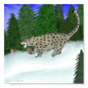 Chasing a Dream Snow Leopard Poster posters