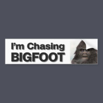 Chasing BIGFOOT bumper stickers