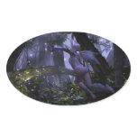 chasing fireflies oval stickers