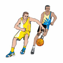Chasing the basketball acrylic cut out