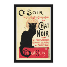 Chat Noir~Black Cat Gallery Wrapped Canvas