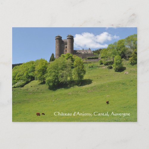 Château d'Anjony, Auvergne postcard