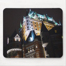 Chateau Frontenac Castle Lit Up At Night Mousepad