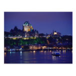 Chateau Frontenac Castle Night Quebec Postcard