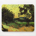 Chateau of Auvers at Sunset, Vincent van Gogh mousepads