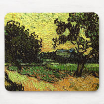 Chateau of Auvers at Sunset, Vincent van Gogh mousepads by masterpiecesofart Chateau of Auvers at Sunset, Vincent van Gogh mousepads