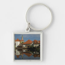 Chateau tower, Vltava River, Cesky Krumlov, Keychain