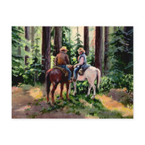 CHATIN' in the SADDLE by SHARON SHARPE postcards by sharonsharpe CHATIN' in the SADDLE by SHARON SHARPE postcards