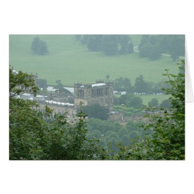 Chatsworth House from above Card by Libby