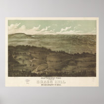 Chattanooga Tennessee 1887 Antique Panoramic Map posters