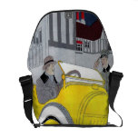 Chauffers Night Off Vintage Classic Car Art Deco rickshaw messenger bags