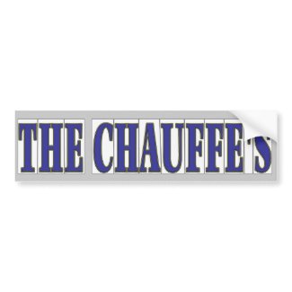 Chauffe's Name In Blue Tiles bumpersticker