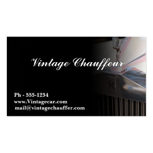 Chauffeur business card