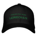 CHAUN'S THE NAME, LEPRECHAUN embroidered hats
