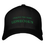 CHAUN'S THE NAME, LEPRECHAUN EMBROIDERED BASEBALL CAP