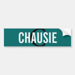 Chausie Cat Monogram Design Bumper Sticker