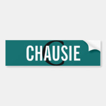 Chausie Cat Monogram Design Bumper Sticker
