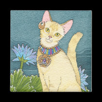 Chausie square magnet