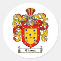 CHAVEZ FAMILY CREST -  CHAVEZ COAT OF ARMS STICKER