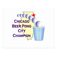 Chciago Beer Pong Champion Postcard