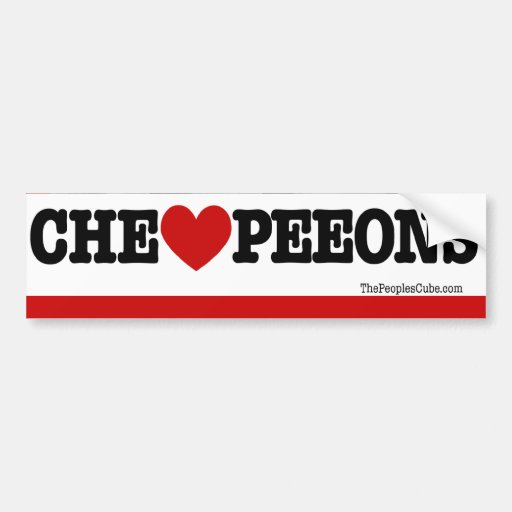 Che Guevara - Che Heart PeeOns: Bumpersticker Bumper Stickers