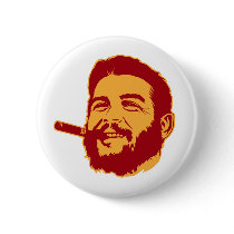 Che Guevara with Cigar Portrait Button