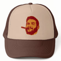 Che Guevara with Cigar Portrait Hat by strk3 Che Guevara with Cigar Portrait Hat