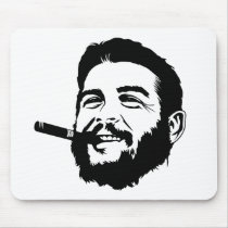 Che Guevara with Cigar Portrait Mousepad by strk3 Che Guevara with Cigar Portrait Mousepad