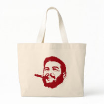 Che Guevara with Cigar Portrait Tote Bag by strk3 Che Guevara with Cigar Portrait Tote Bag