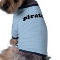Cheap and Generic PIRATE T shirt for Halloween pet clothing by HalloweenFun Cheap and Generic PIRATE T shirt for Halloween pet clothing