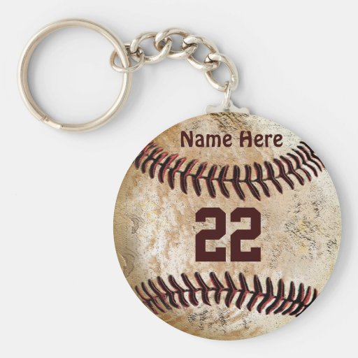 Cheap Baseball Keychains NAME, NUMBER for TEAM Zazzle