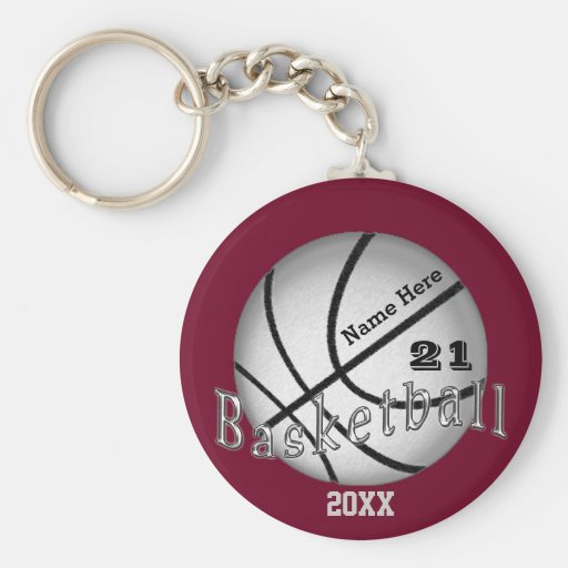 Cheap Custom Basketball Senior Night Gift Ideas Keychain Zazzle