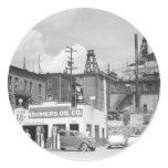 Cheap Gas Vintage Station &amp; Classic Cars Round Sticker