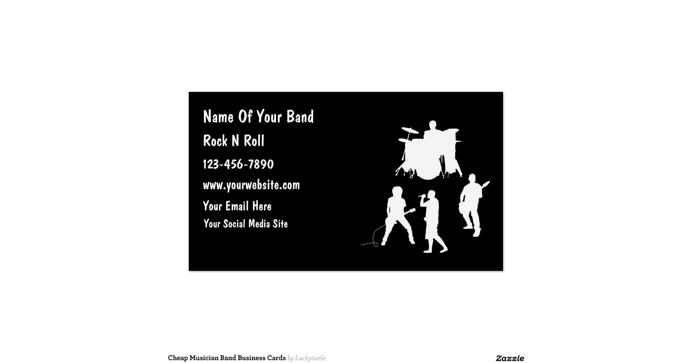 cheap musician band business cards band business cards