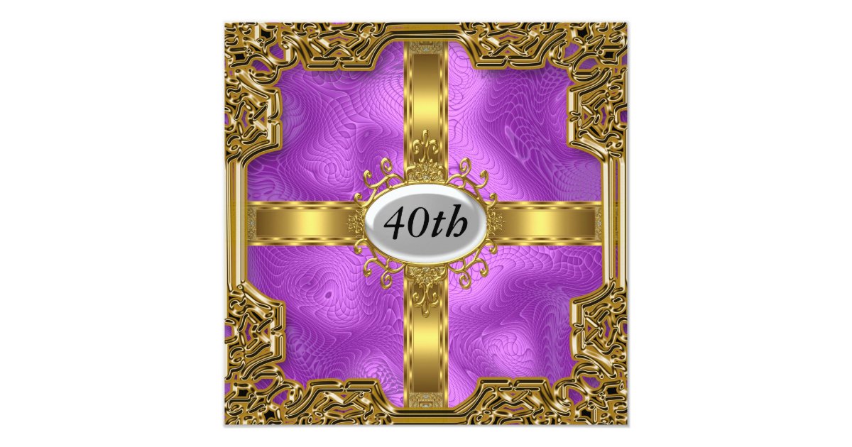 Cheap Purple Birthday Party Invitations Zazzle