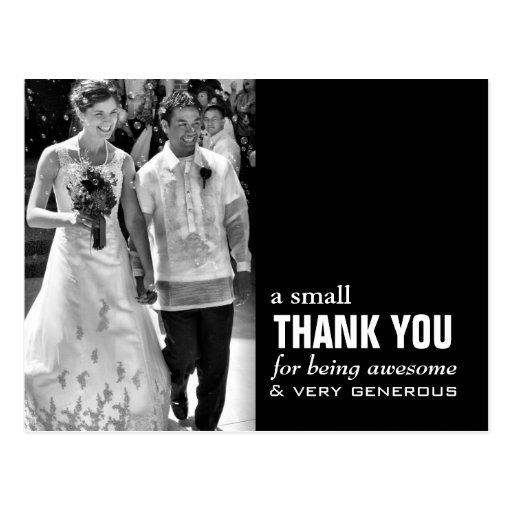Cheap Wedding Thank You Card - Photo Funny! Post Card