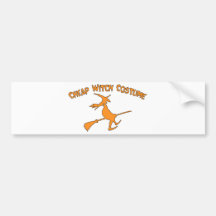 Cheap Witch Costume Bumper Sticker