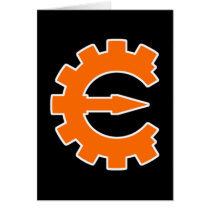 Cheat Engine Logo 2 - Orange Greeting Cards