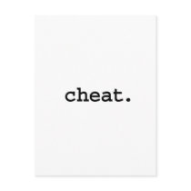 cheat. postcards