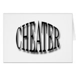 Cheater black greeting card