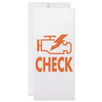 Check Engine Personalized Rack Card