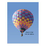 Check-It-Out Hot Air Balloon Postcard