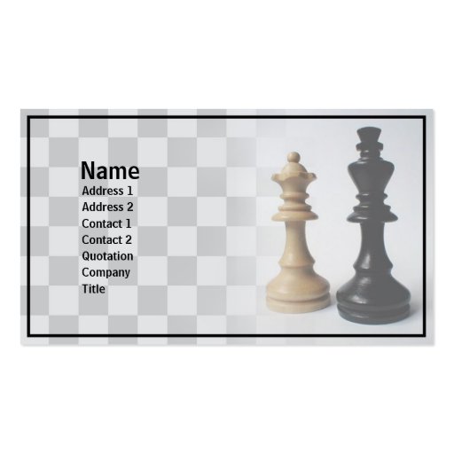 Check Mate Business Card (front side)