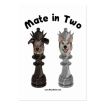 Check Mate in Two Dogs Business Cards