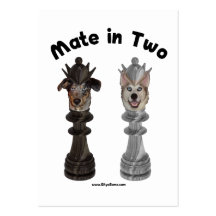 Check Mate in Two Dogs Business Cards