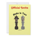 Check Mate in Two Dogs Personalized Invites
